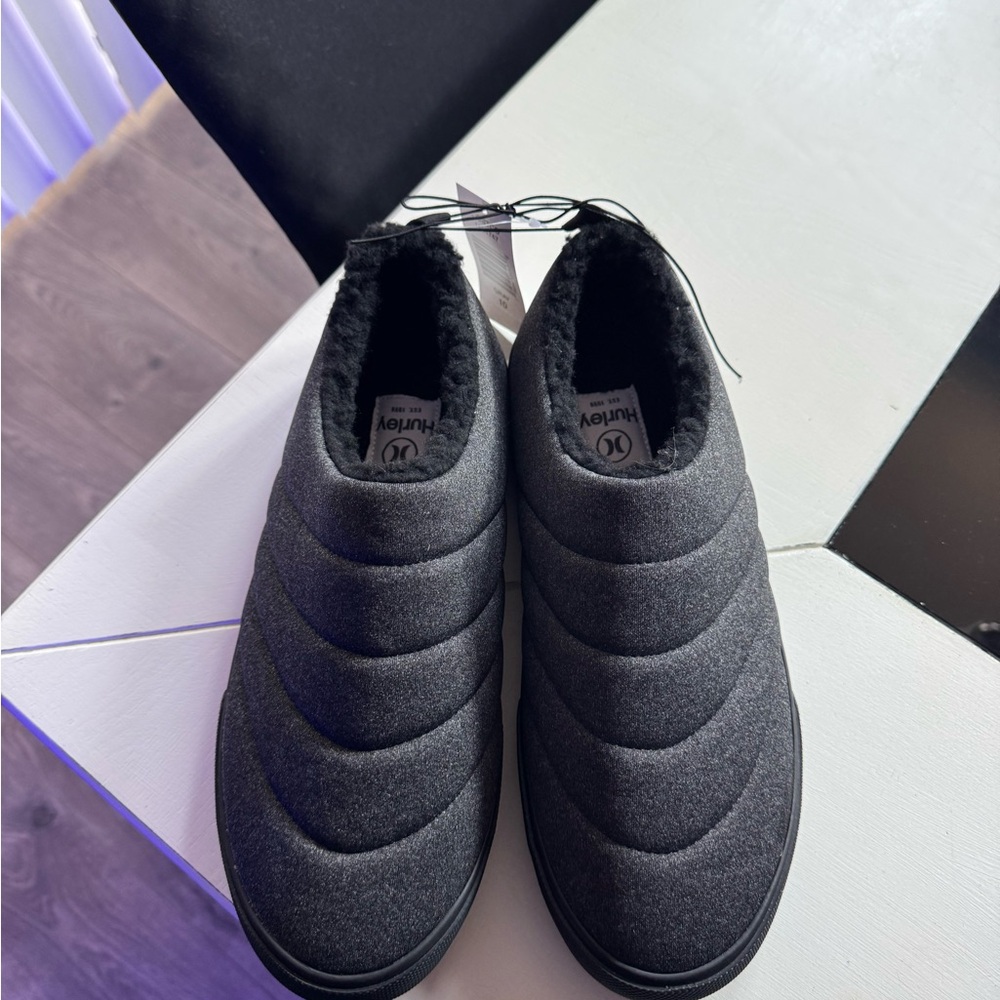 Hurley Charcoal Slip-On Loafers/slippers